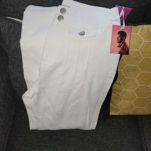 Victor Glimaud Size 8 White Flare Jeans